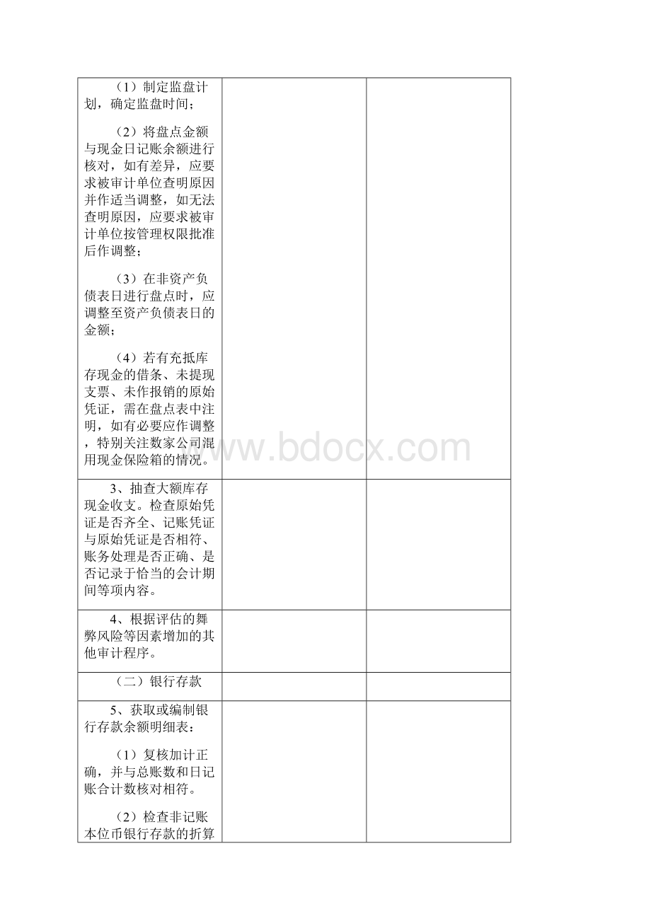 审计底稿程序表Word文档格式.docx_第2页