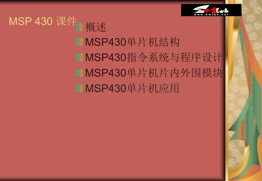 MSP430初学必备课件PPT文件格式下载.ppt_第1页