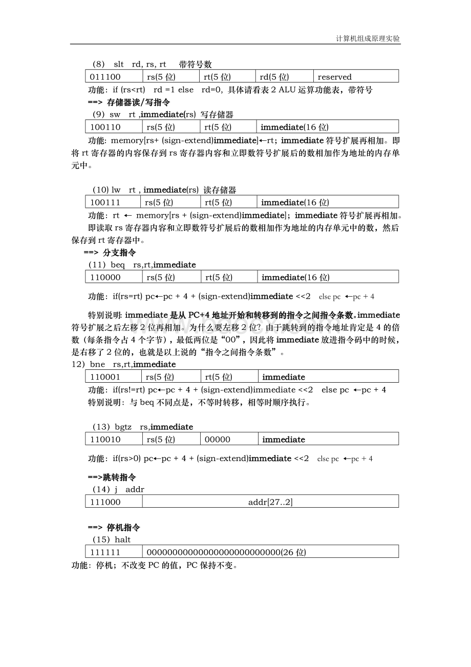 MIPS单周期CPU实验报告.doc_第3页