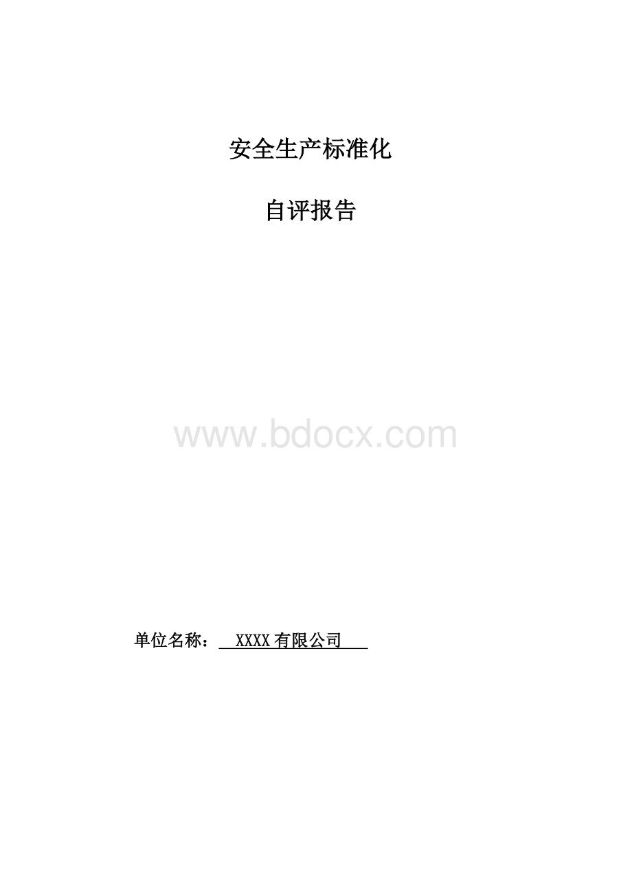 企业安全标准化自评报告(全面).doc