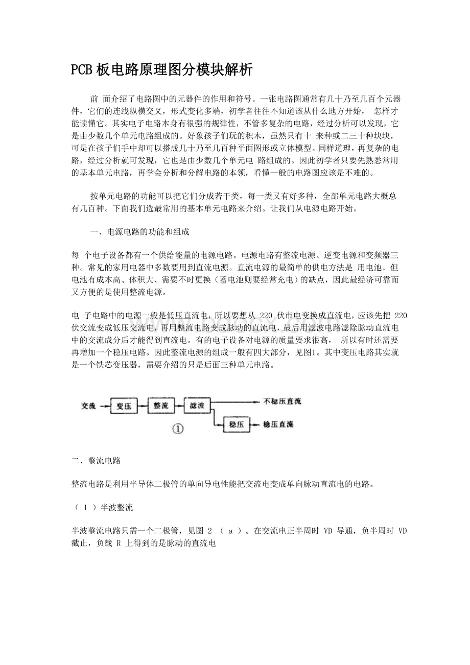 pcb板电路原理图分模块解析.doc