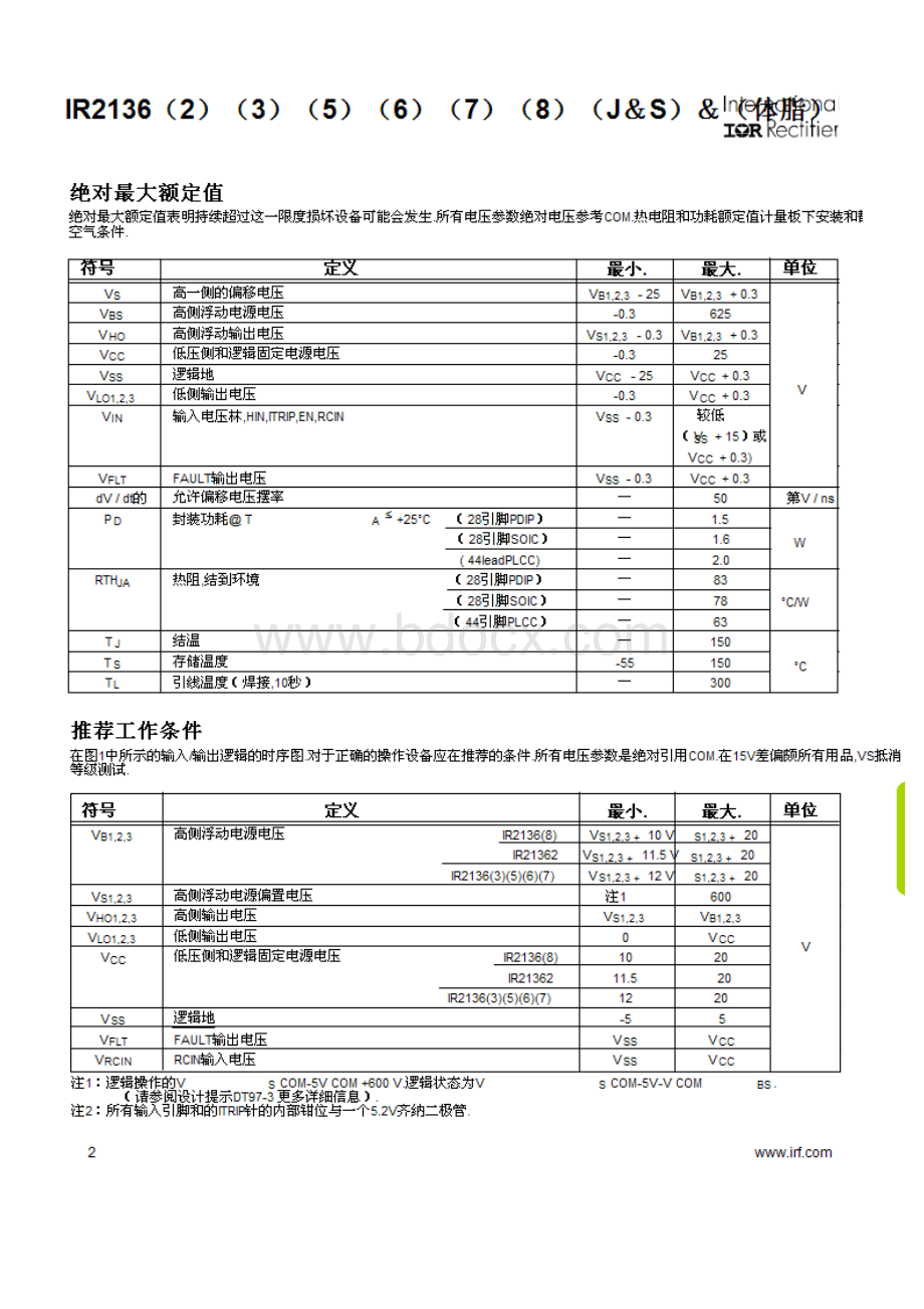 IR2136中文资料.doc_第2页