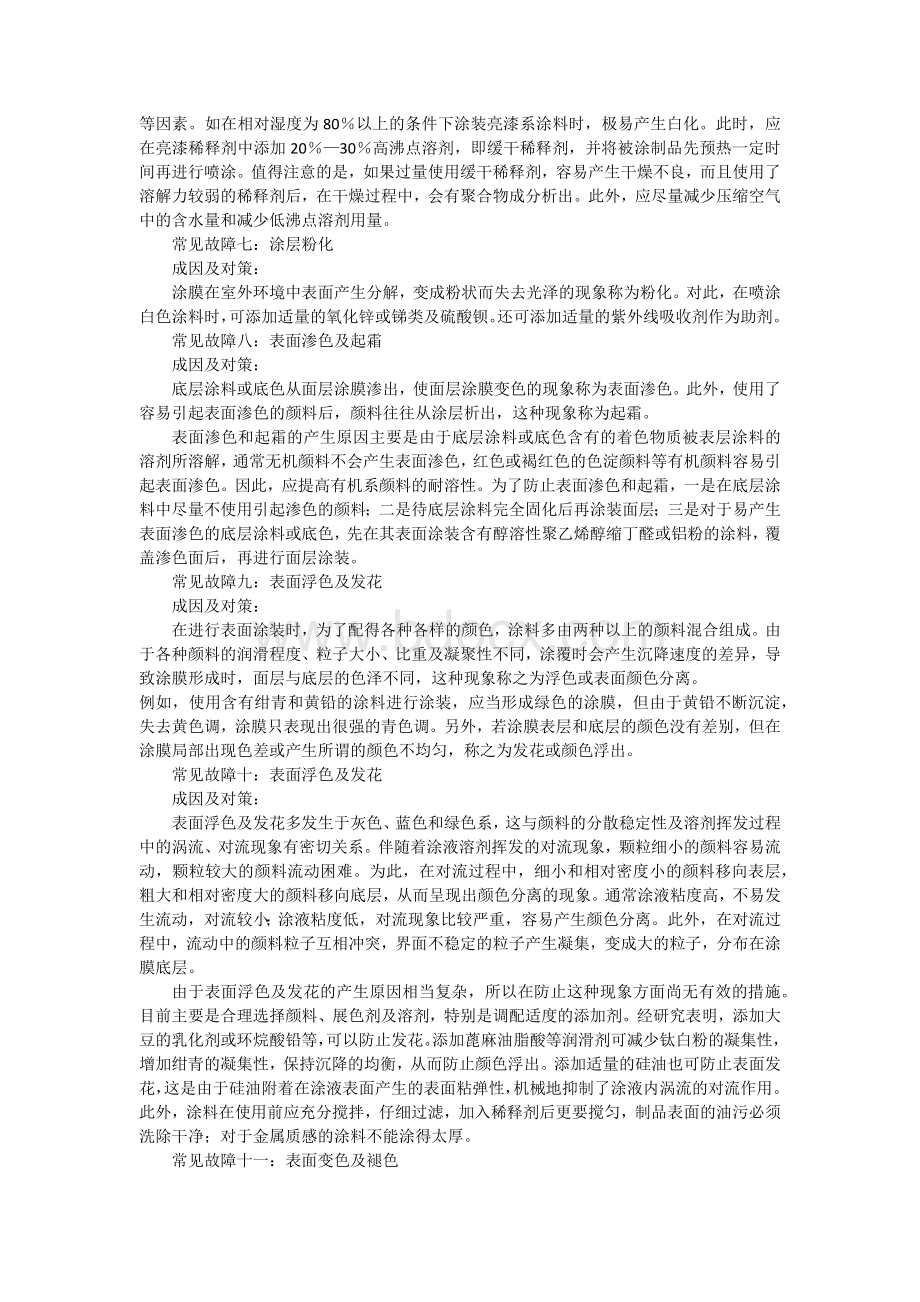 喷涂常见故障及解决方法.docx_第2页