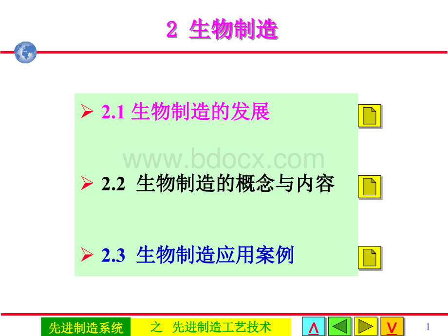 先进制造工艺技术-生物制造技术.ppt_第1页