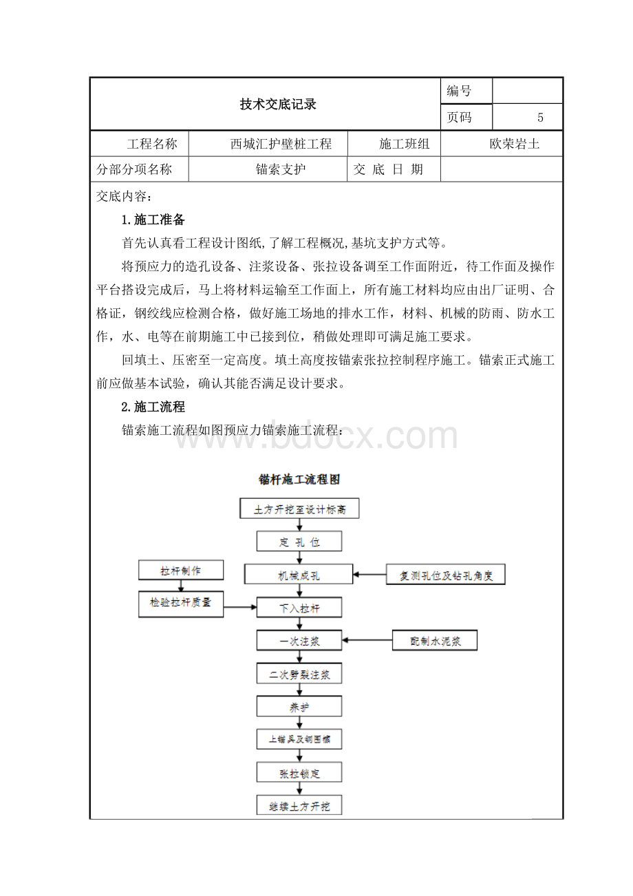 锚索支护技术交底Word格式文档下载.docx