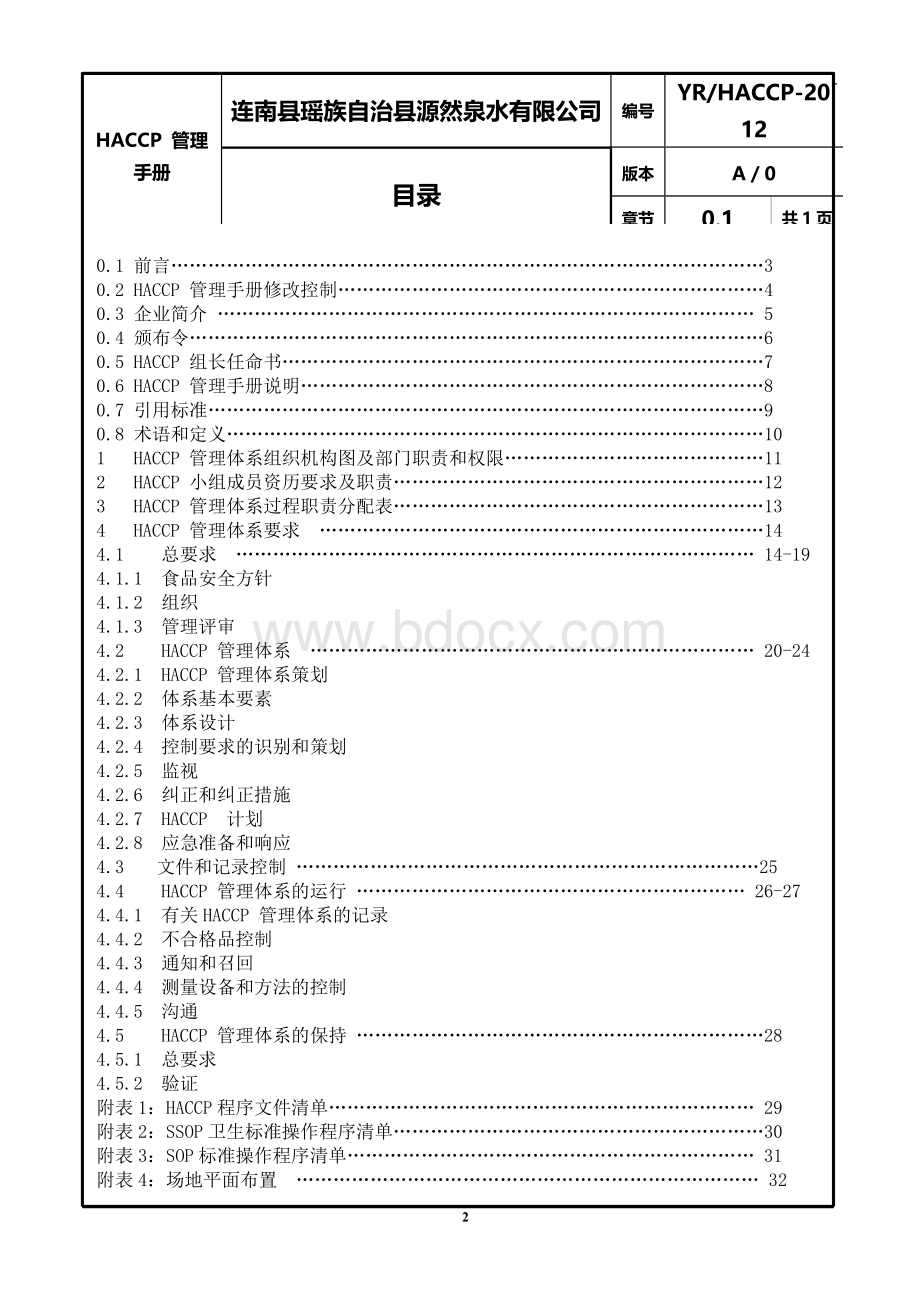 一级文件：食品安全管理手册.doc_第2页