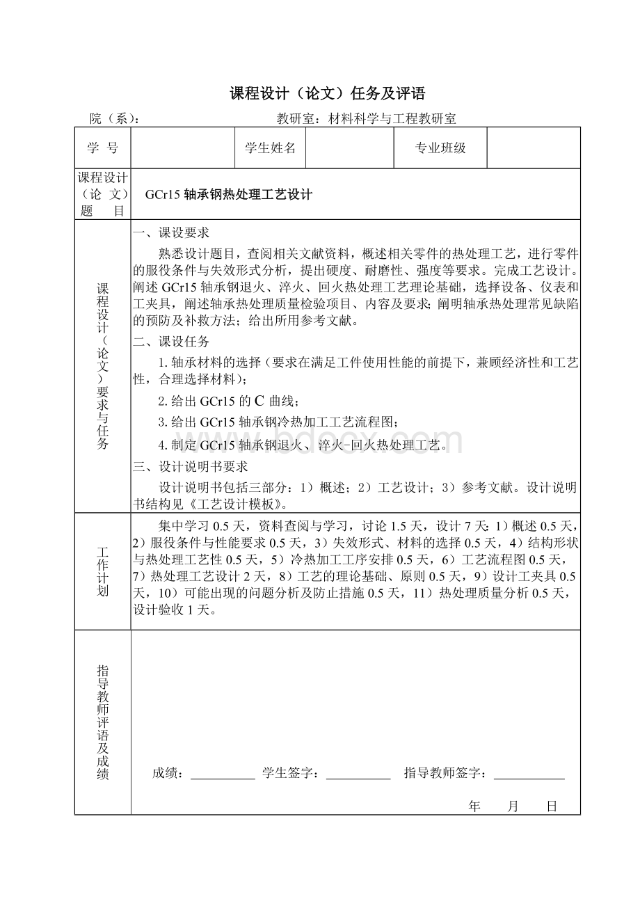 GCr15轴承钢热处理工艺设计.doc_第2页