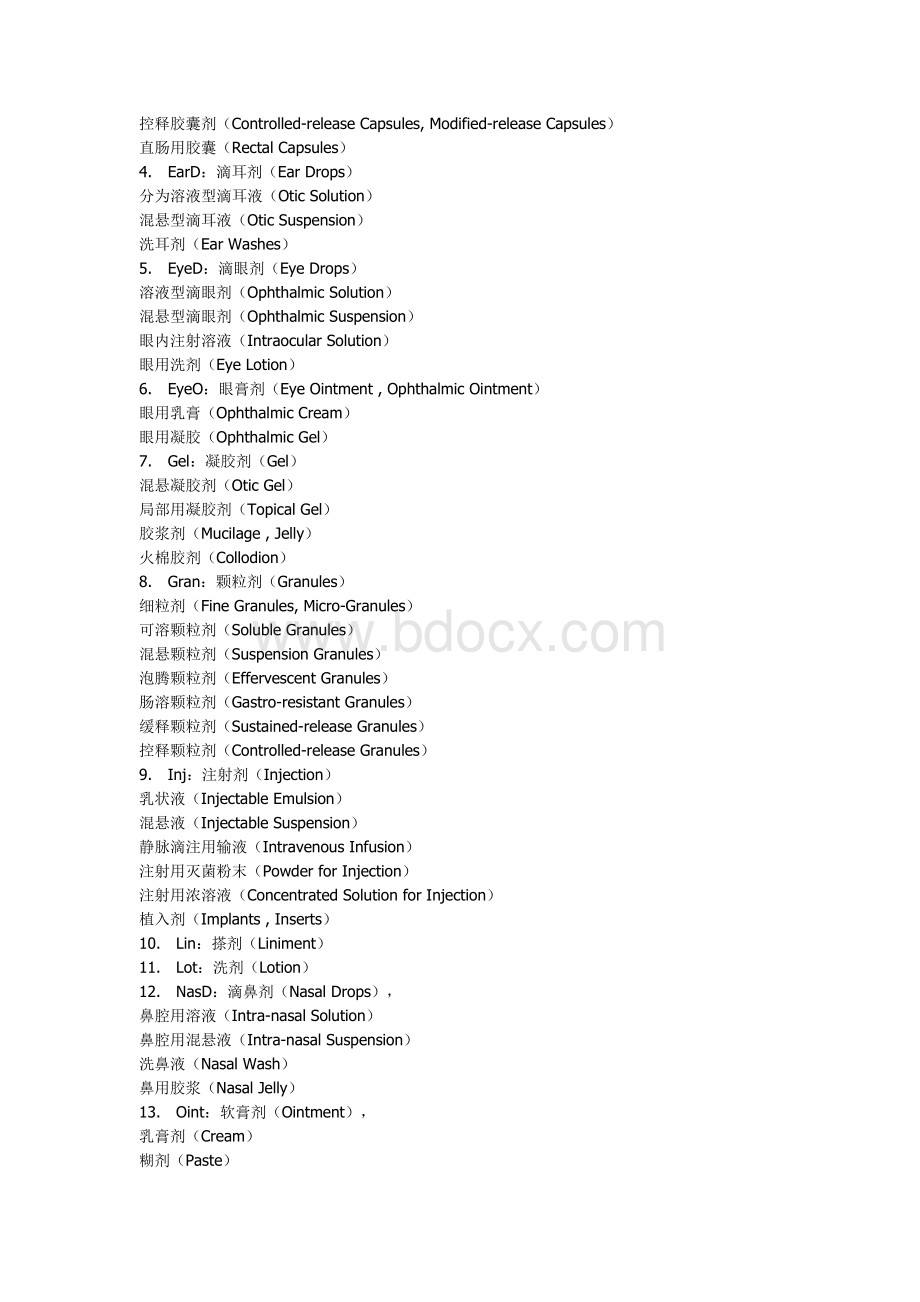 剂型中英文对照Word下载.doc_第2页