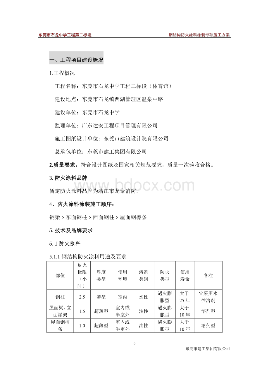 钢结构防火涂料涂装专项施工方案.doc_第2页