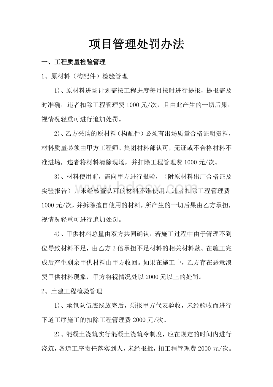 项目管理罚责办法Word文档下载推荐.docx