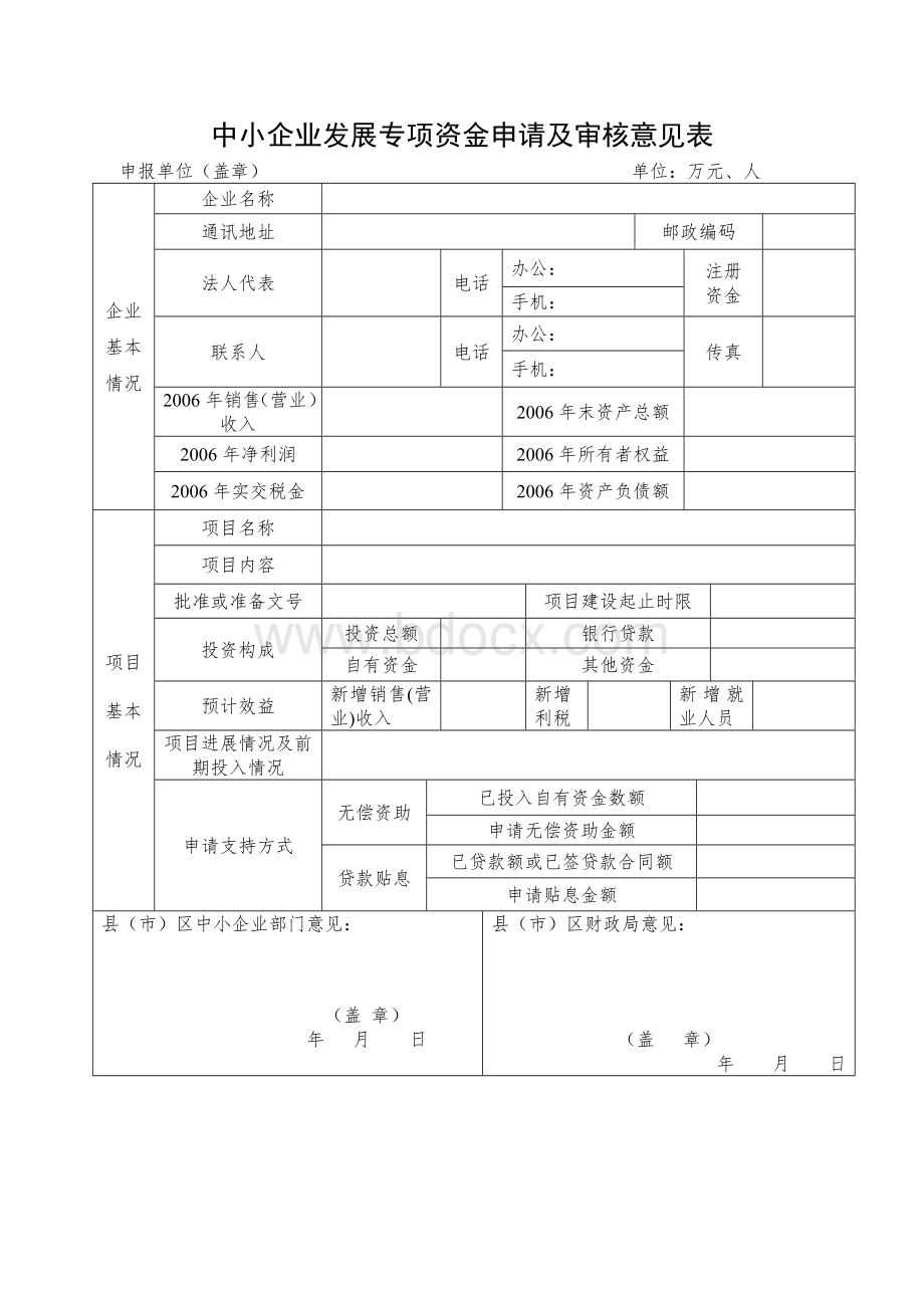 中小企业发展专项资金申请书文档格式.doc_第2页