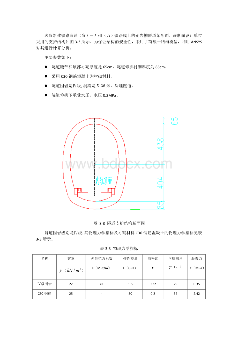 隧道ansys计算程序算例荷载结构模式Word文件下载.docx_第1页