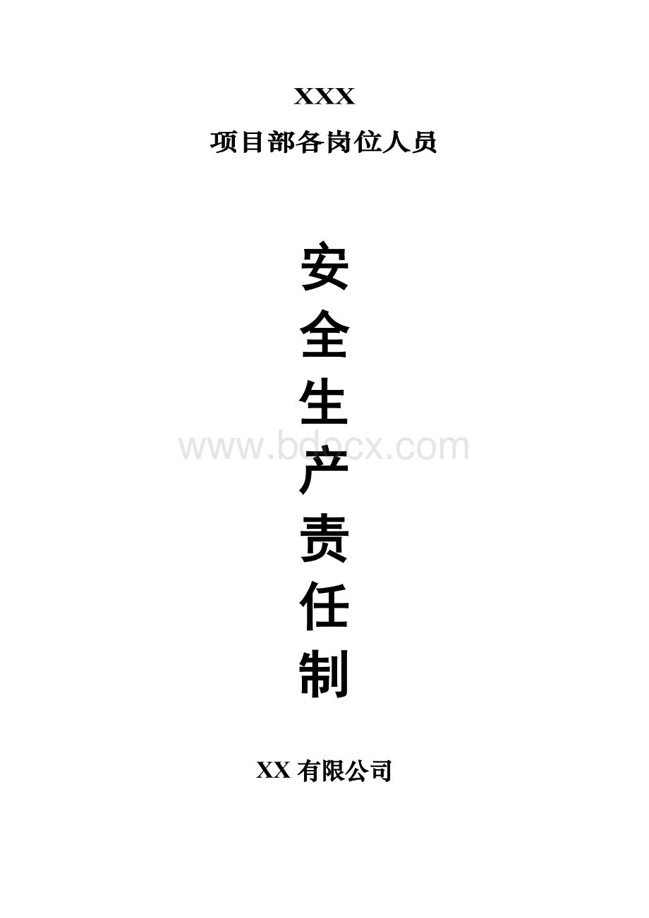 项目部各岗位安全生产责任制Word文档格式.doc