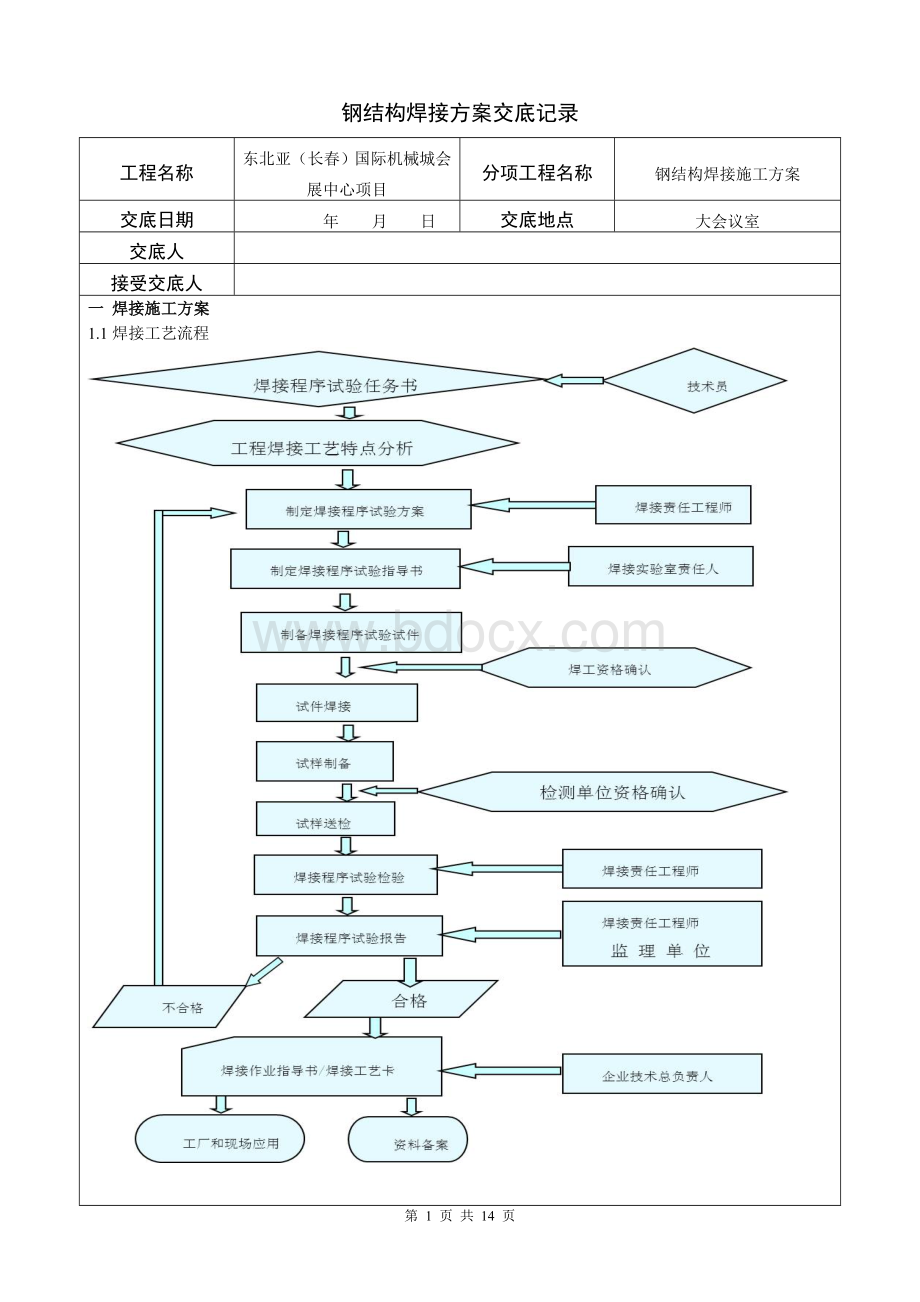 钢结构焊接安全方案交底.doc_第1页