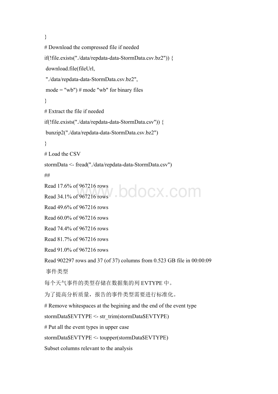 R语言数据分析报告附代码数据风暴和其他恶劣天气事件引起的公共卫生和经济问题文档格式.docx_第2页