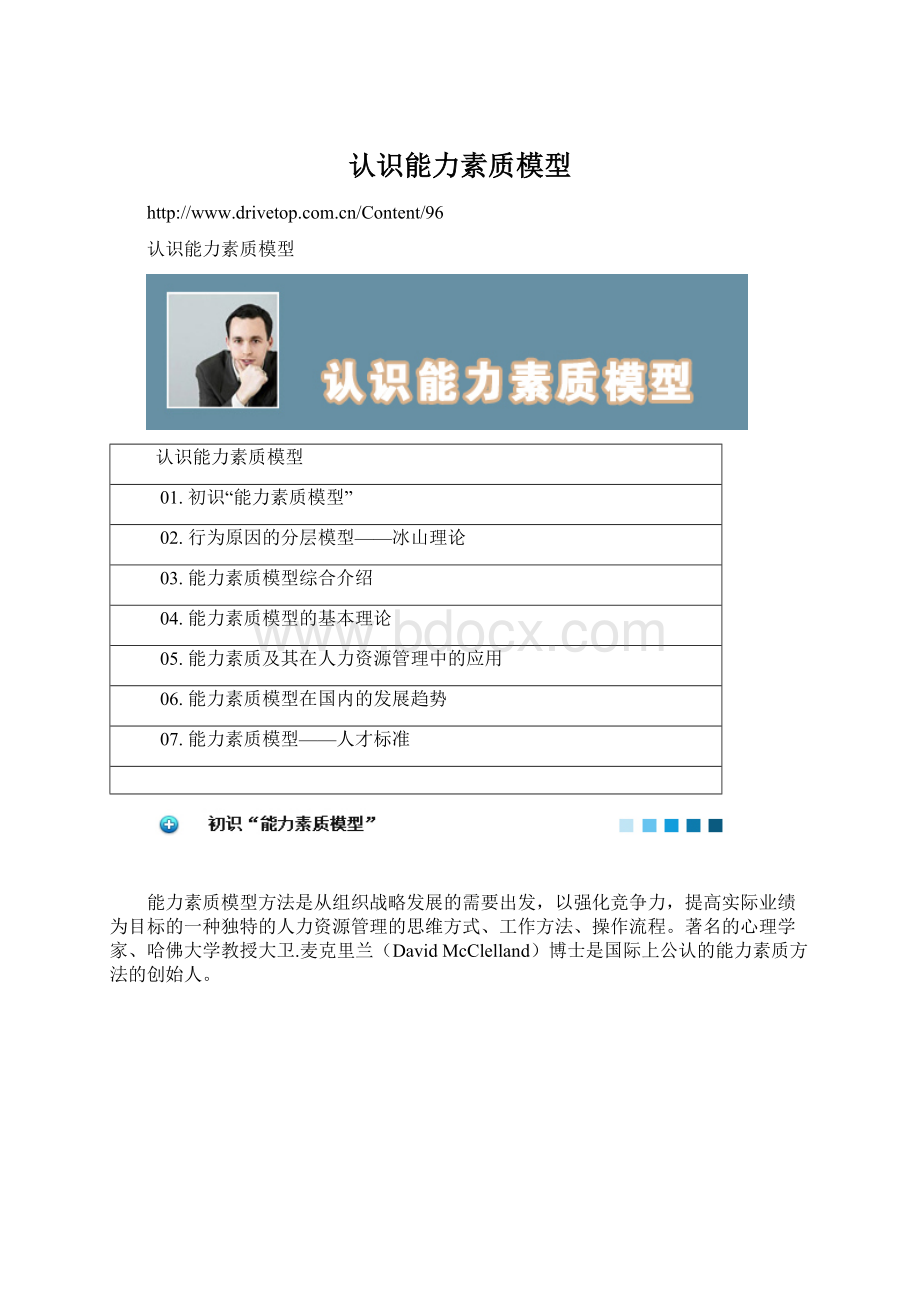 认识能力素质模型Word格式文档下载.docx