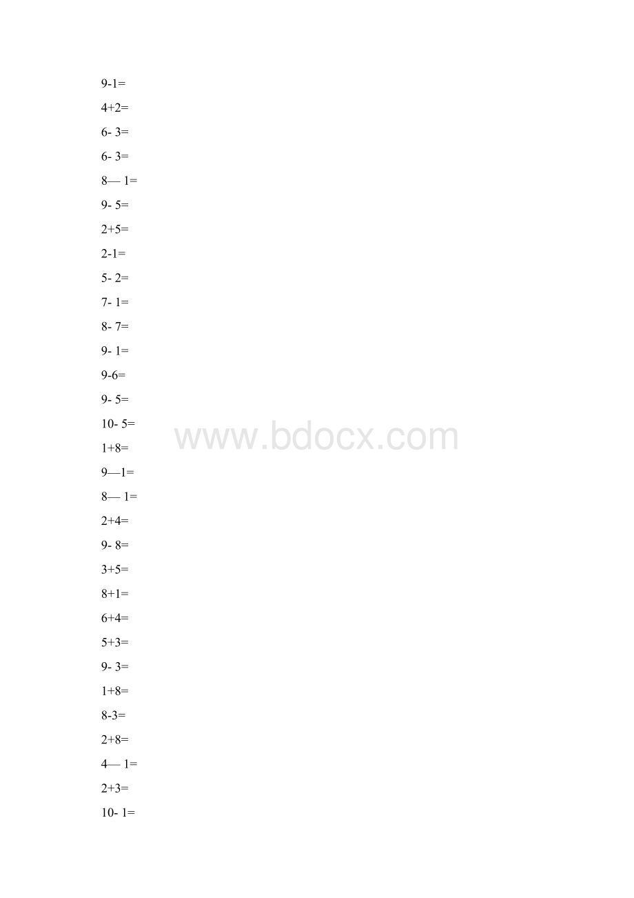 10以内加减法100道练习题docWord文档格式.docx_第2页