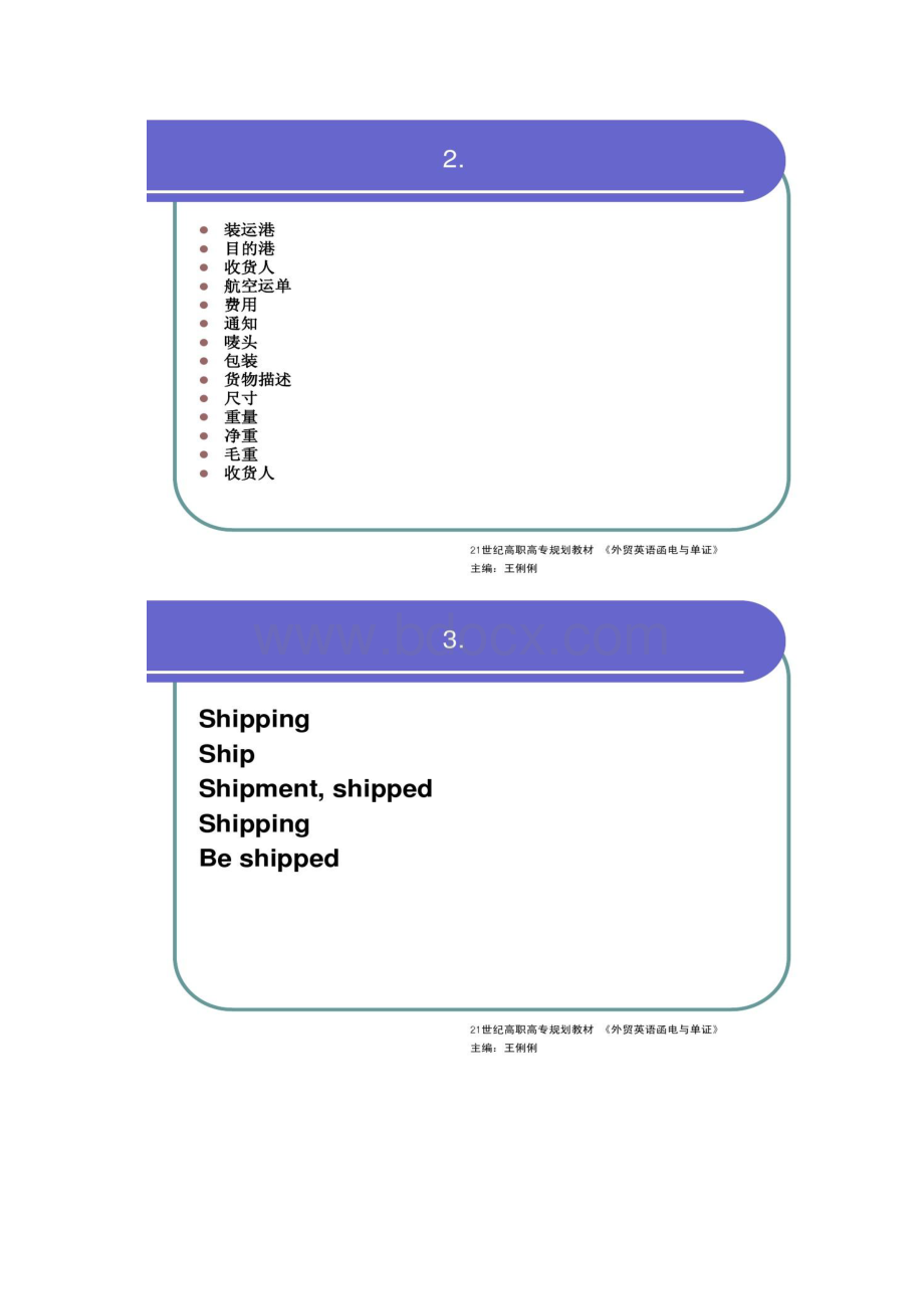 外贸英语函电与单证课后答案第8章 装运与保险6文档格式.docx_第3页