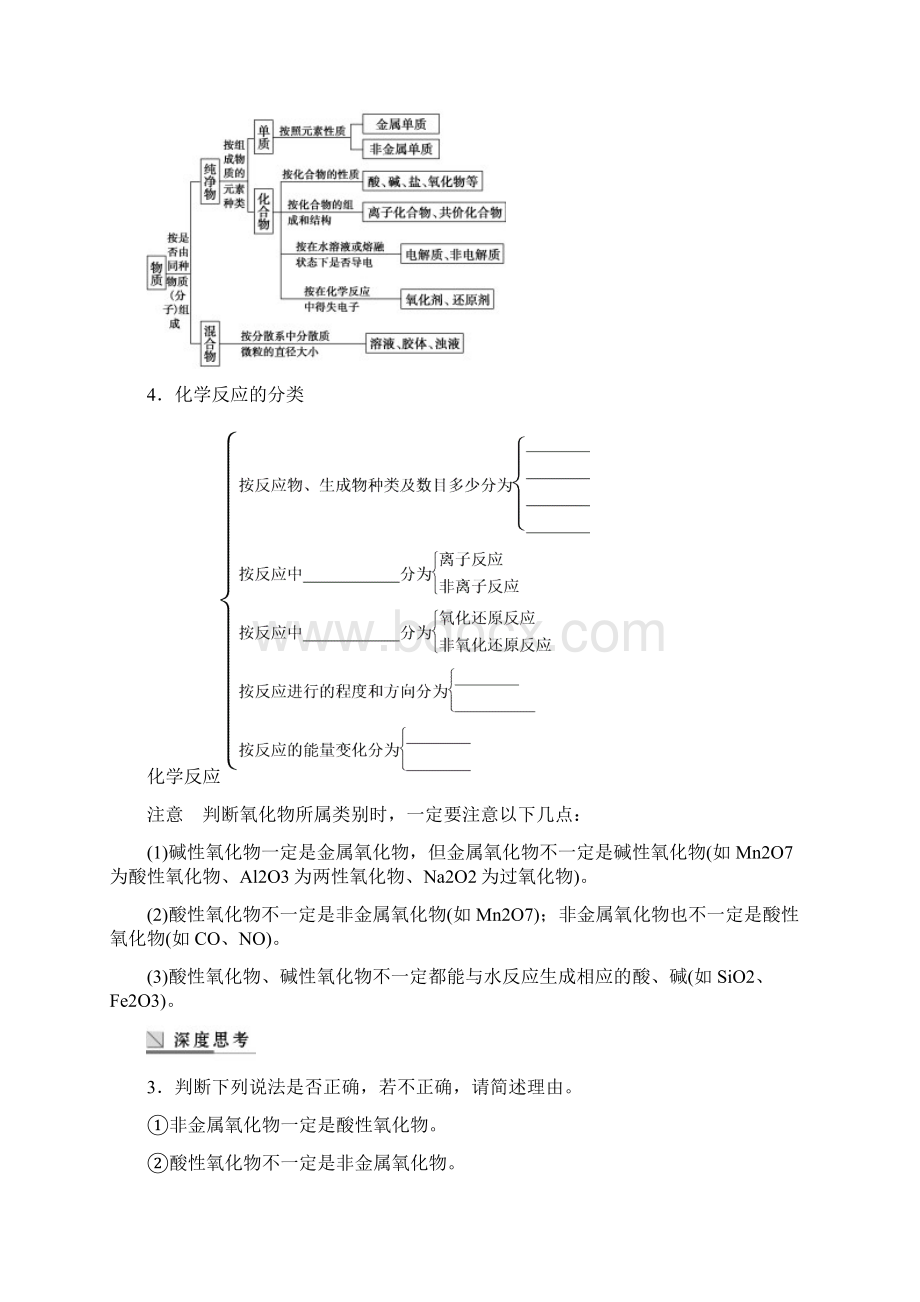 物质的组成性质和分类知识+训练高一适用.docx_第3页