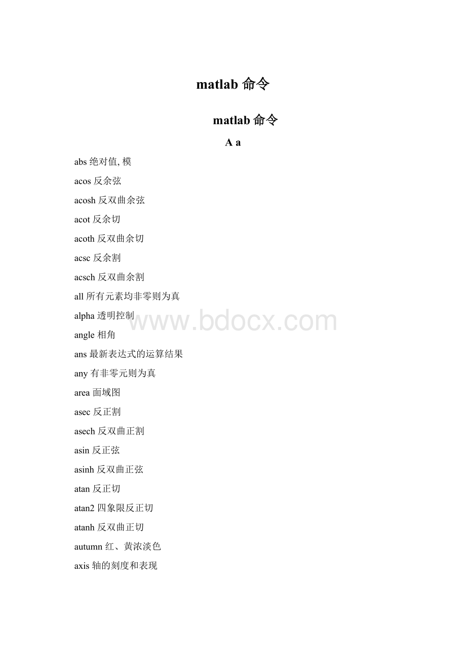 matlab 命令.docx_第1页