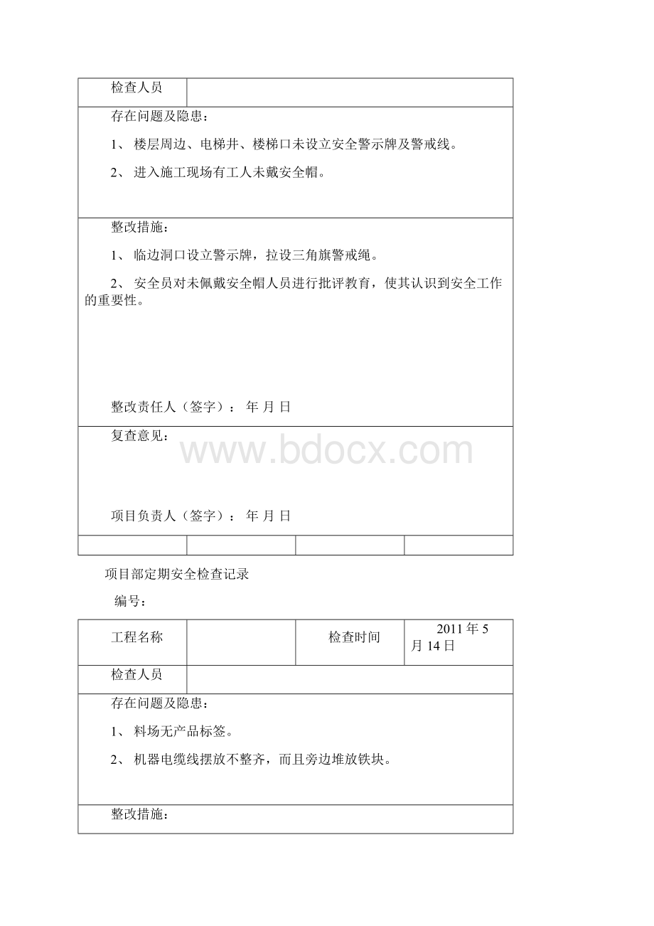 安全检查与隐患排查记录表.docx_第3页