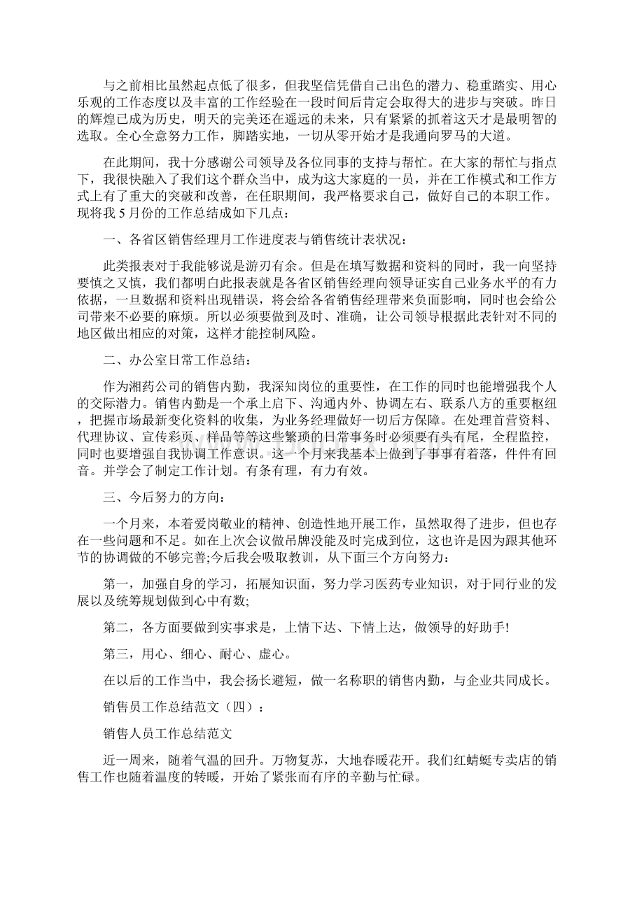 工作总结销售员工作总结范文10篇docx.docx_第3页