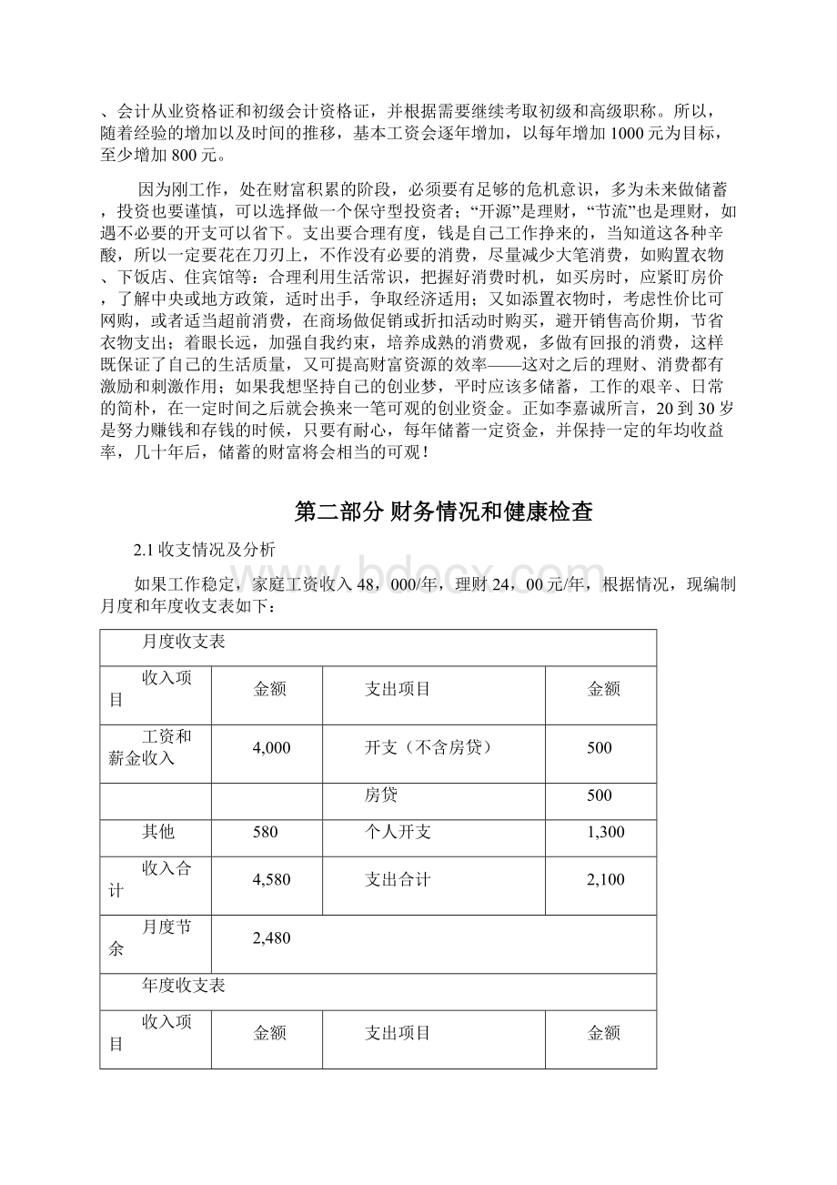 大学毕业后五年内个人理财规划.docx_第2页