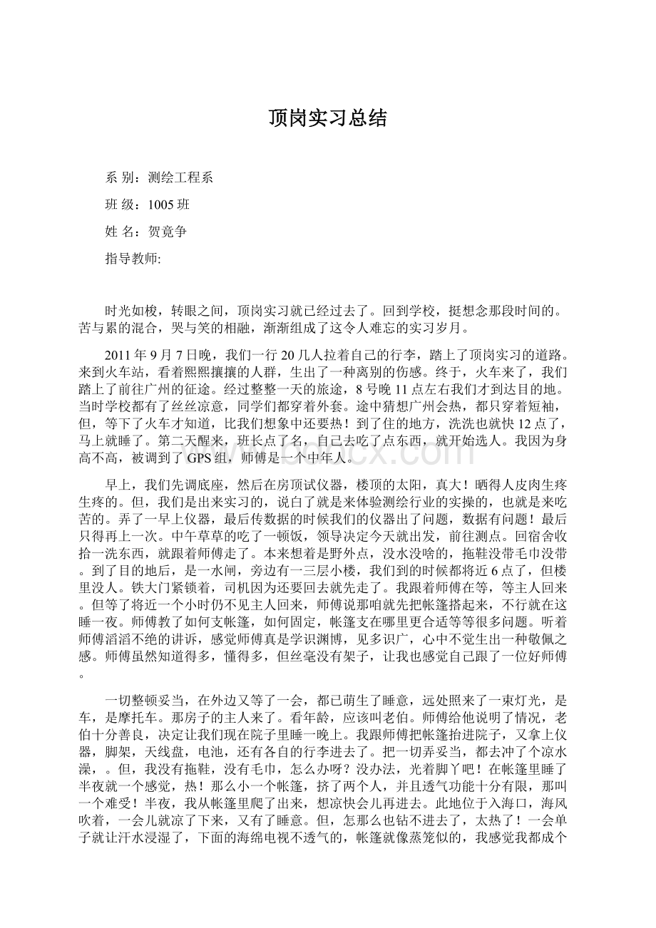 顶岗实习总结Word文件下载.docx_第1页