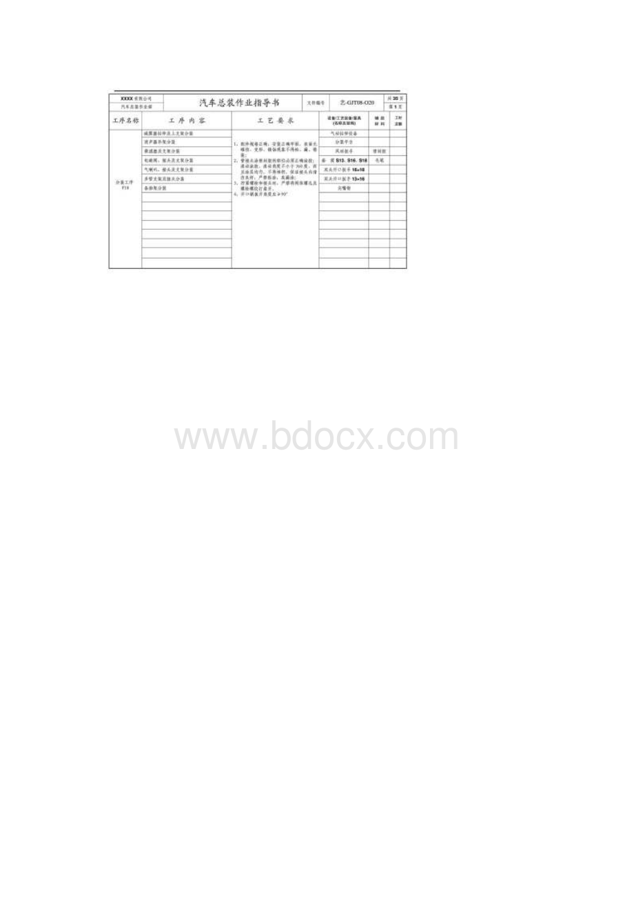 最新汽车总装装配作业指导书111Word格式.docx_第2页