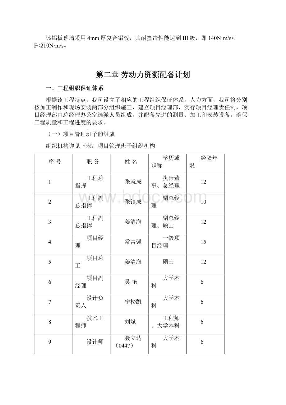 幕墙项目施工组织计划方案示例范文范本汇总.docx_第3页