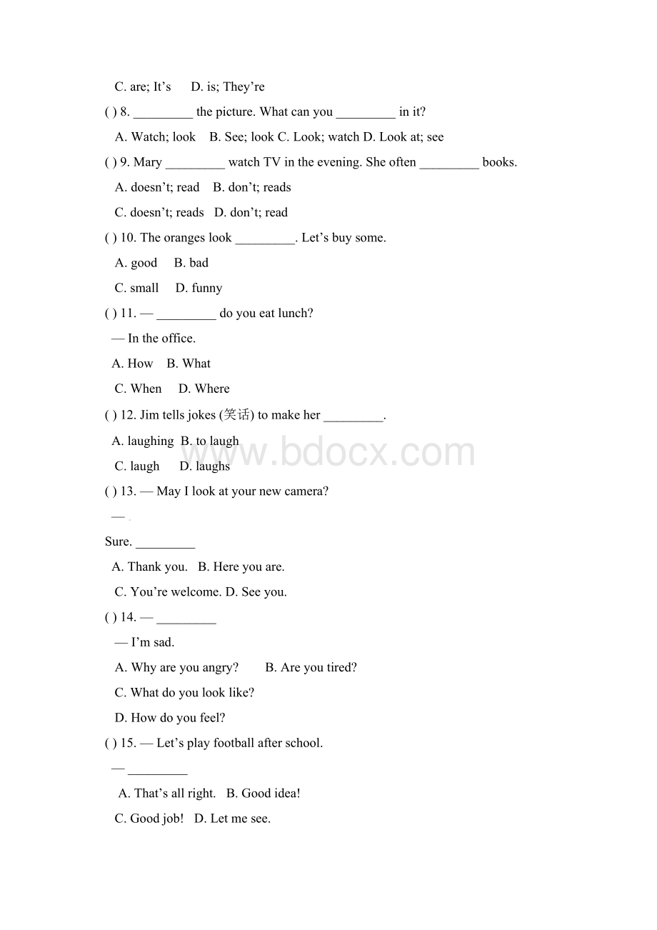 甘肃省玉门油田二中学年七年级英语上学期期中试题.docx_第3页