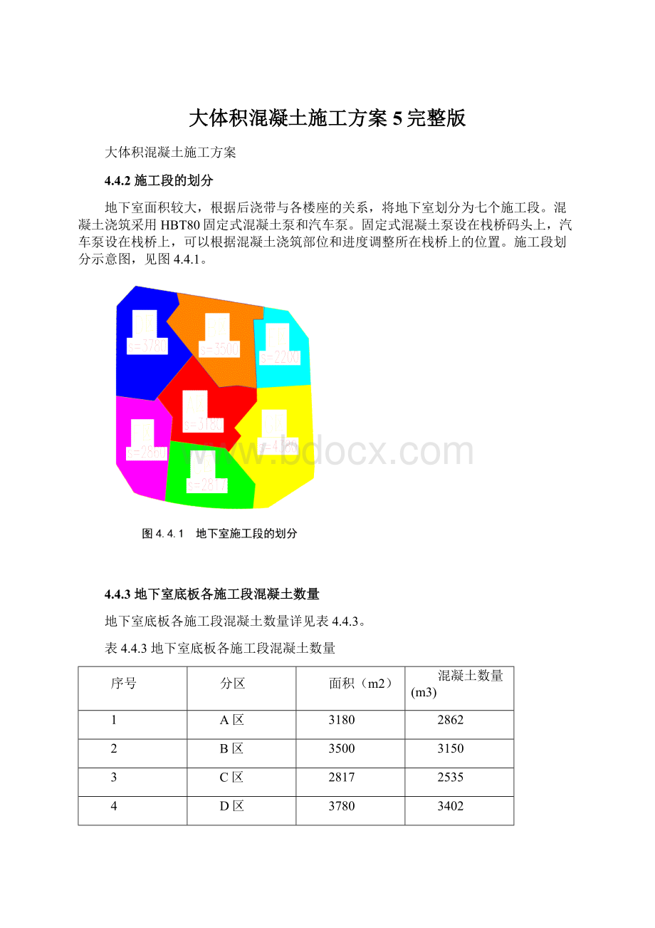 大体积混凝土施工方案5完整版.docx_第1页