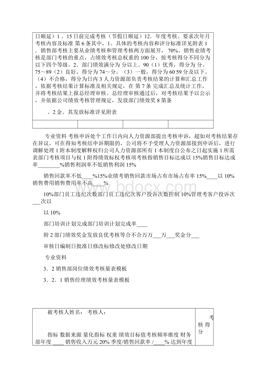 销售部门绩效考核管理办法Word文件下载.docx_第3页