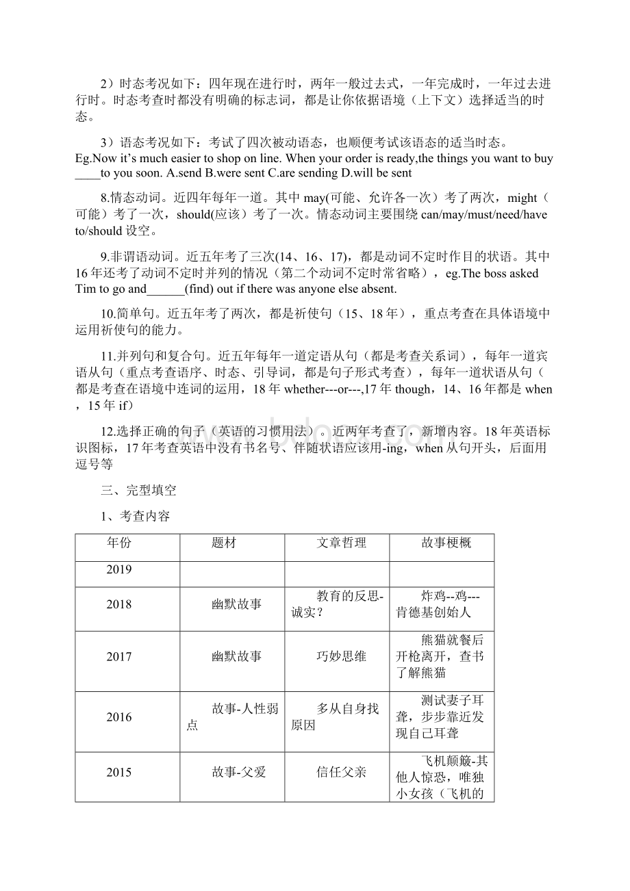 近五年英语中考考点梳理及应试策略Word下载.docx_第2页