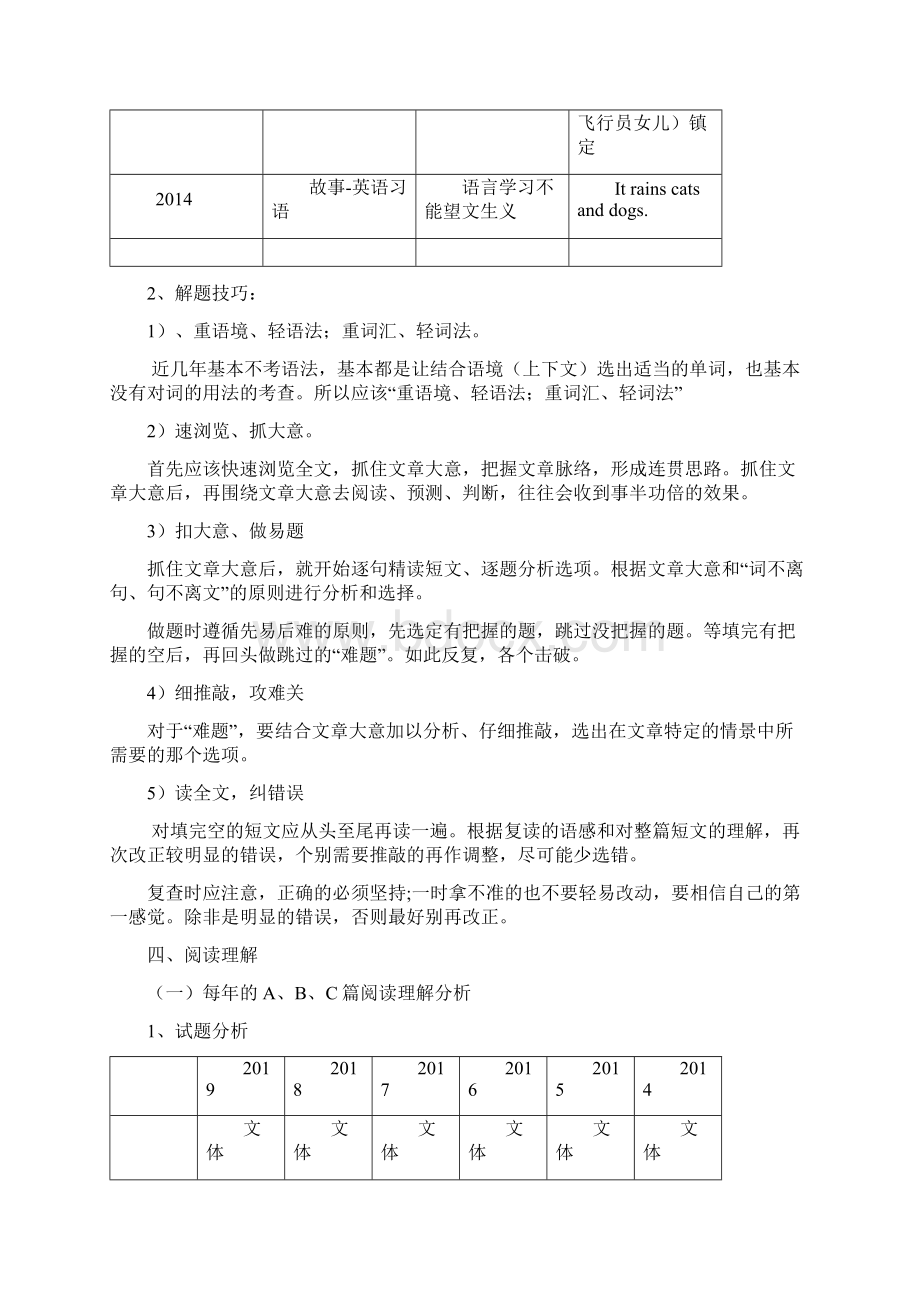 近五年英语中考考点梳理及应试策略Word下载.docx_第3页