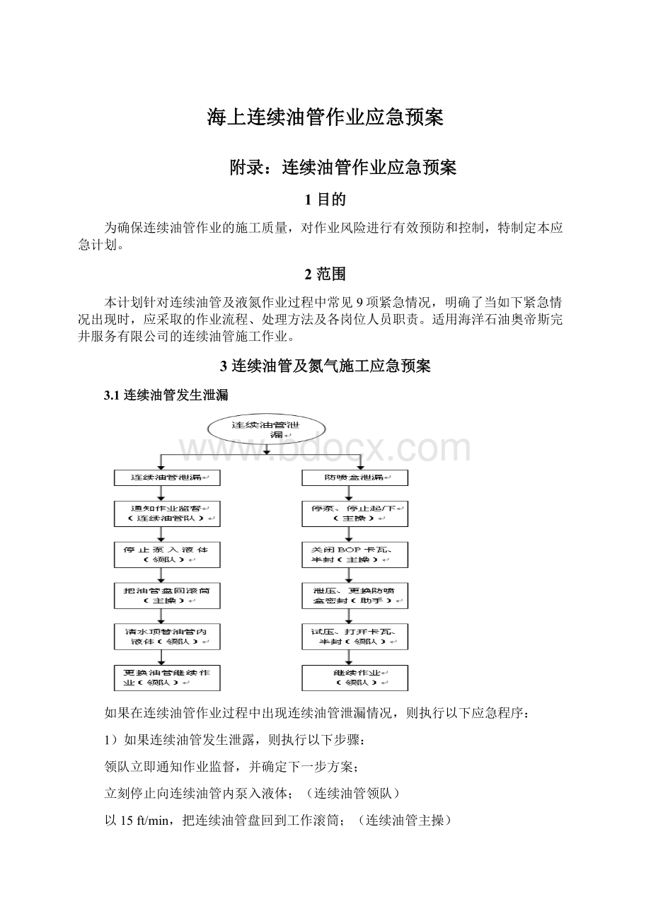 海上连续油管作业应急预案.docx