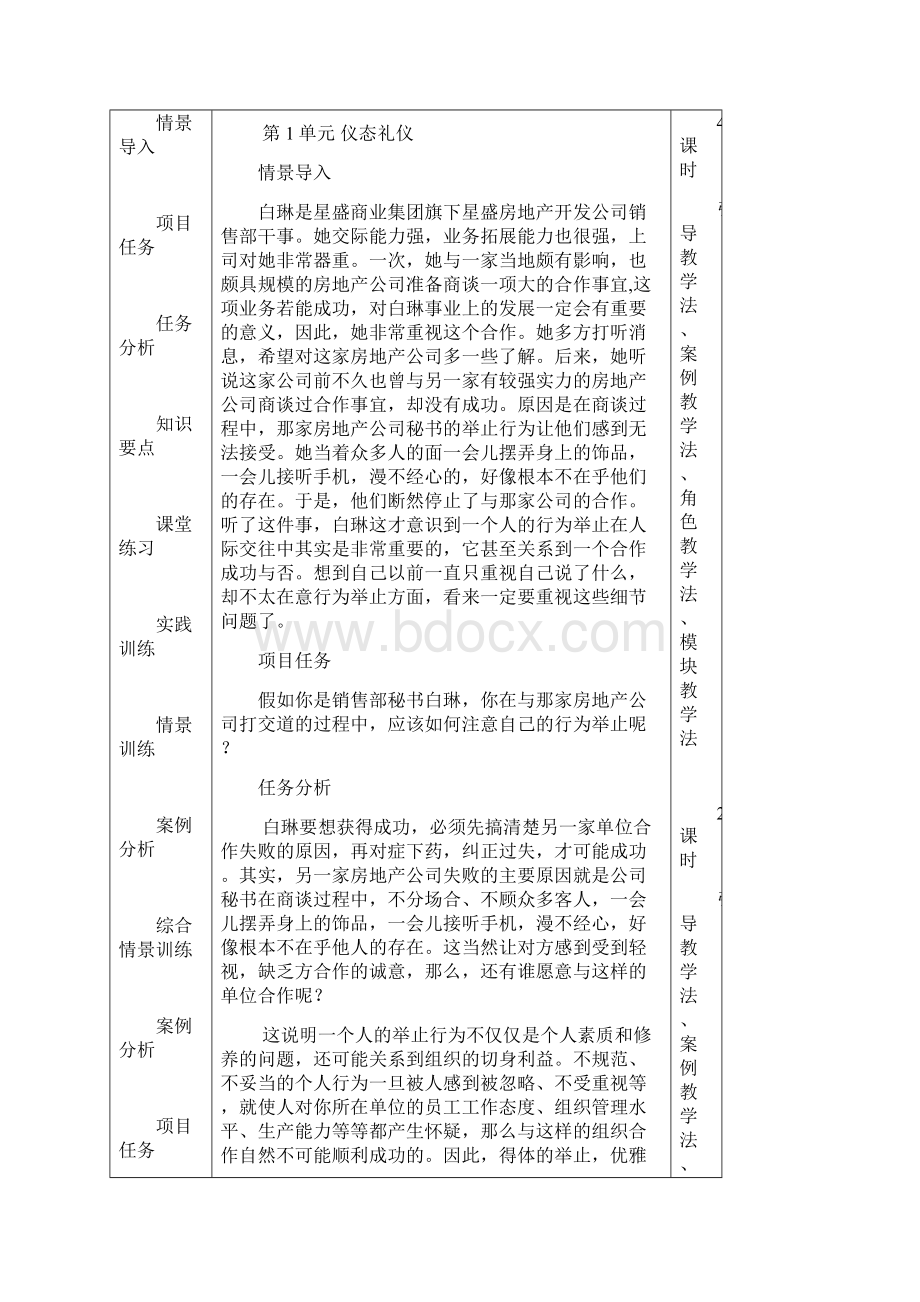 模块二职业形象礼仪教案.docx_第2页