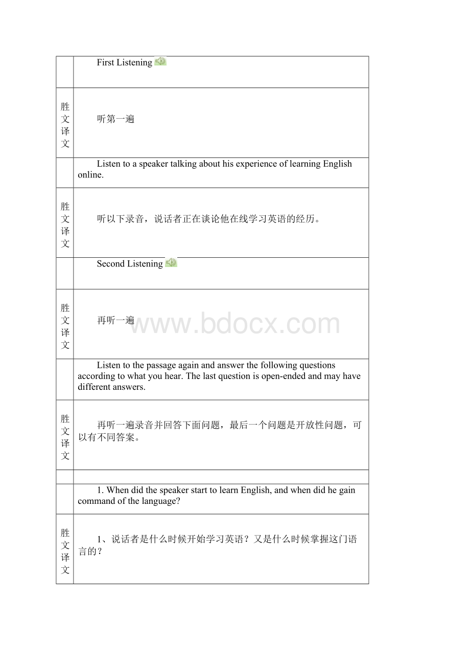 新视野第二版Unit01 全部课文原文译文练习及答案Word格式.docx_第3页