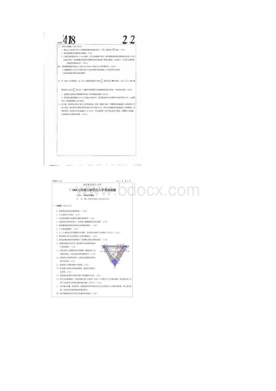 南京航空航天大学材料科学基础0510真题Word格式.docx_第3页