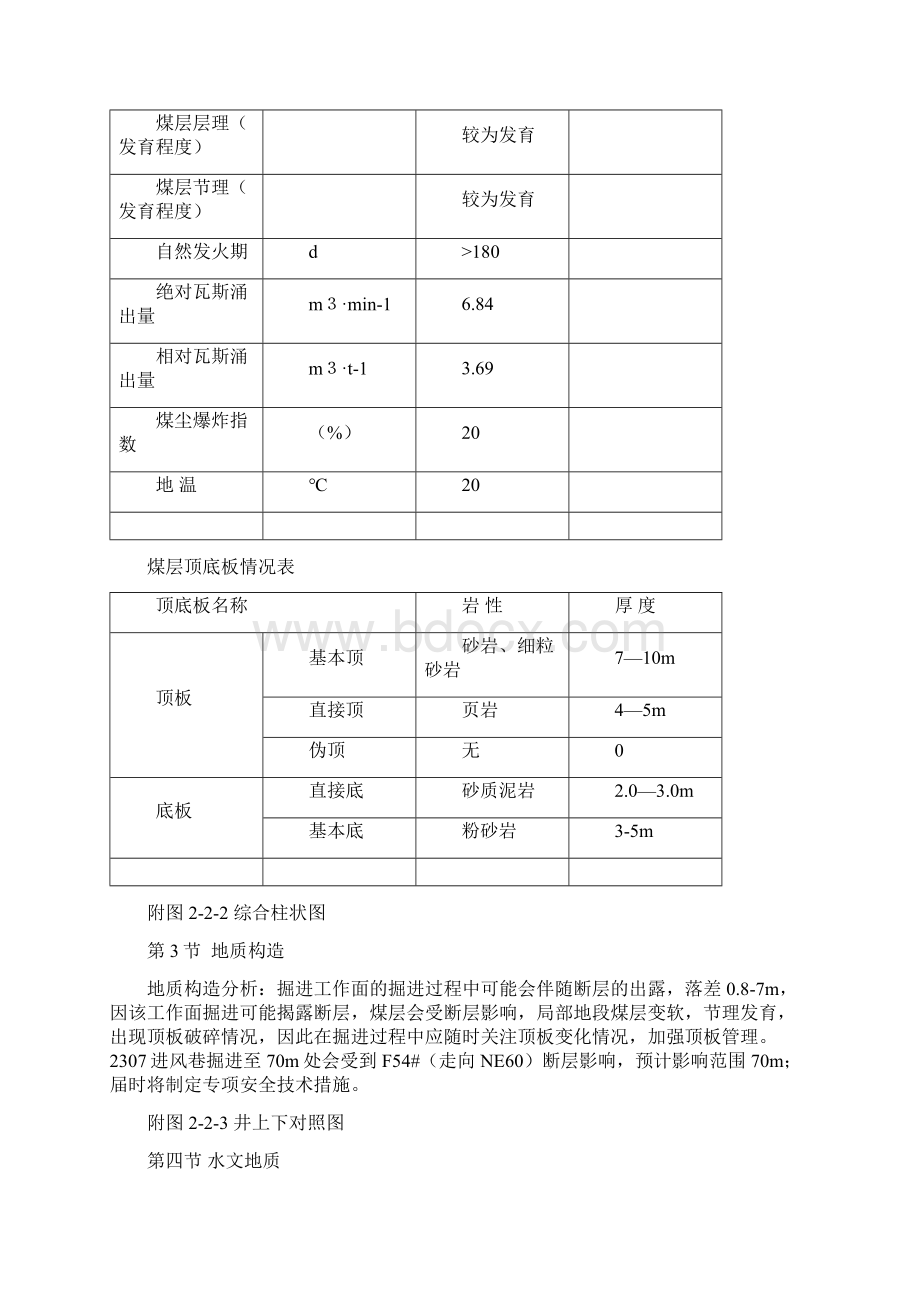 2307进风探巷掘进作业规程1223修改文档格式.docx_第3页