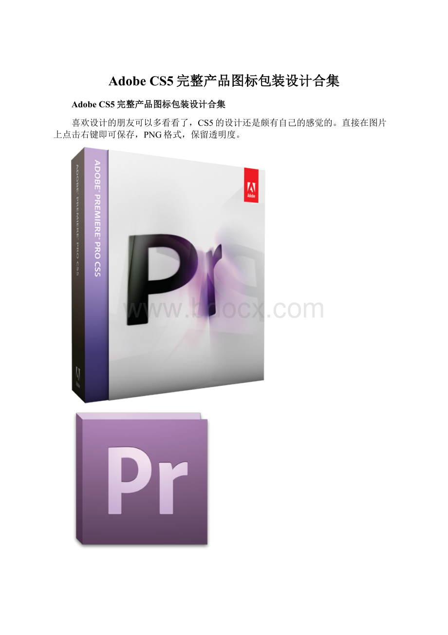 Adobe CS5完整产品图标包装设计合集.docx