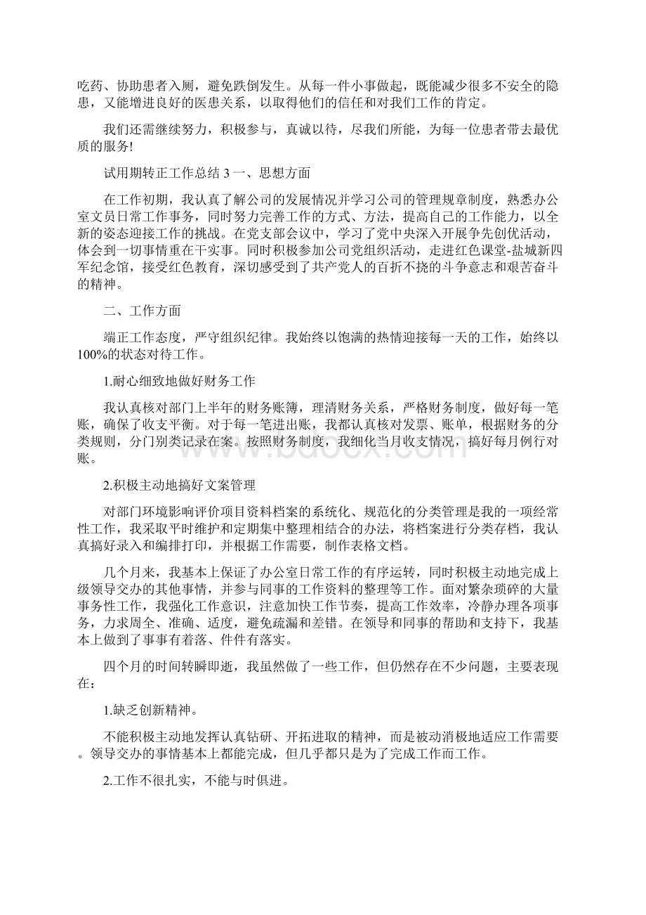 试用期转正工作总结格式多篇.docx_第3页