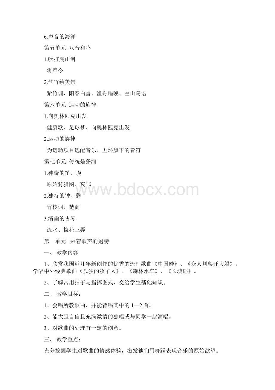 湘教版初中音乐七年级下册全册教案Word文档格式.docx_第2页