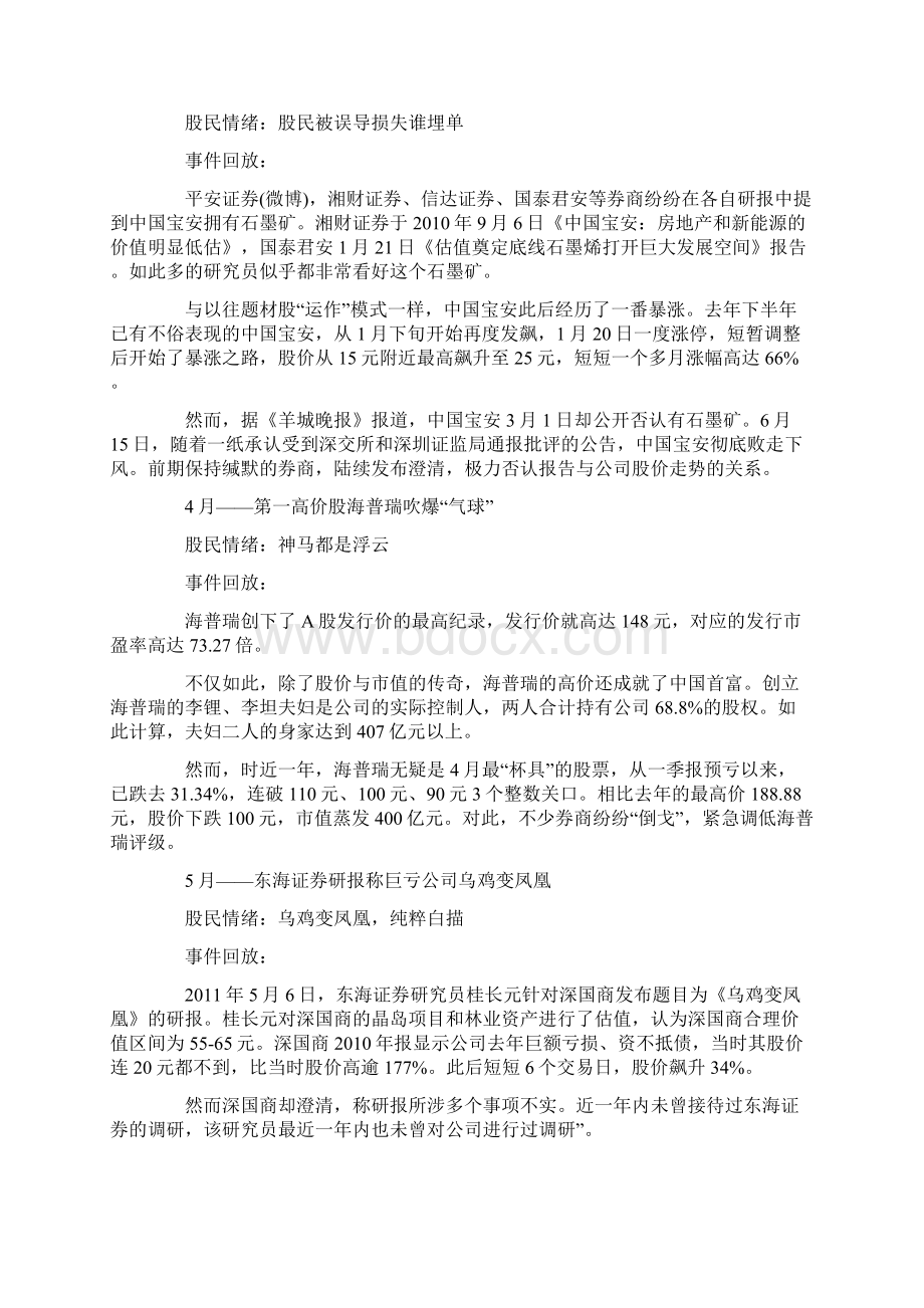 股民辛辛苦苦又一年 12件股事绕心头Word格式文档下载.docx_第2页