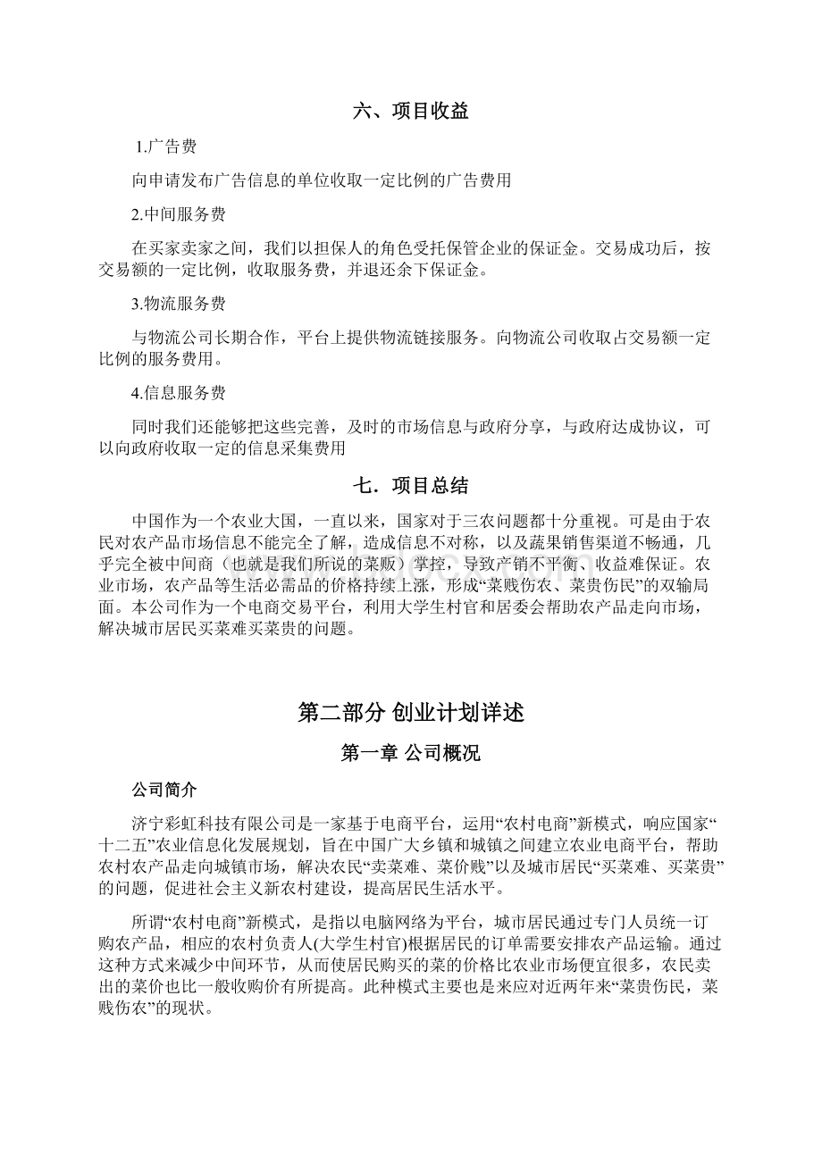 完整版XX农村电商产业化项目投资经营商业计划书.docx_第3页