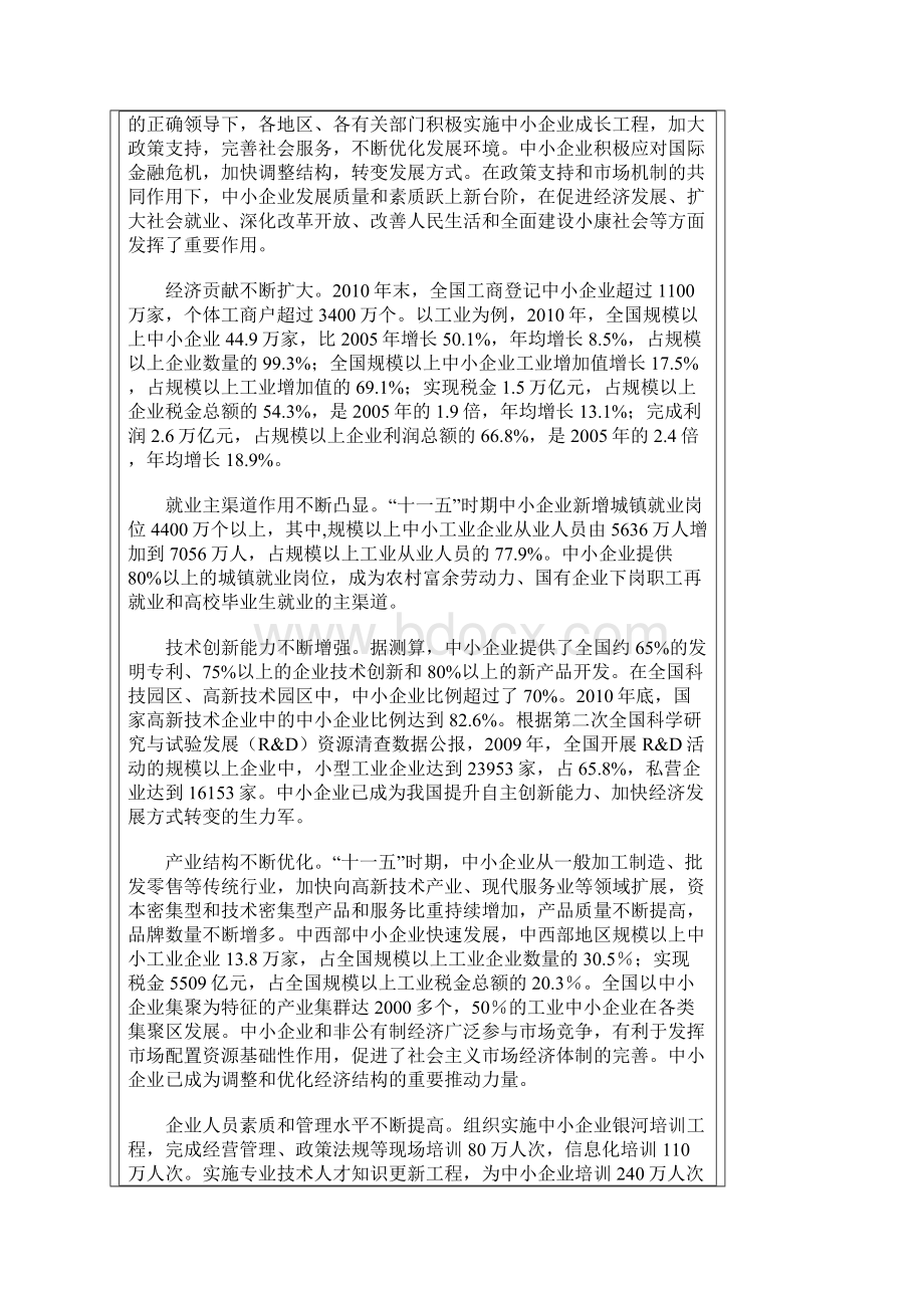 工业和信息化部发布《十二五中小企业成长规划》.docx_第2页