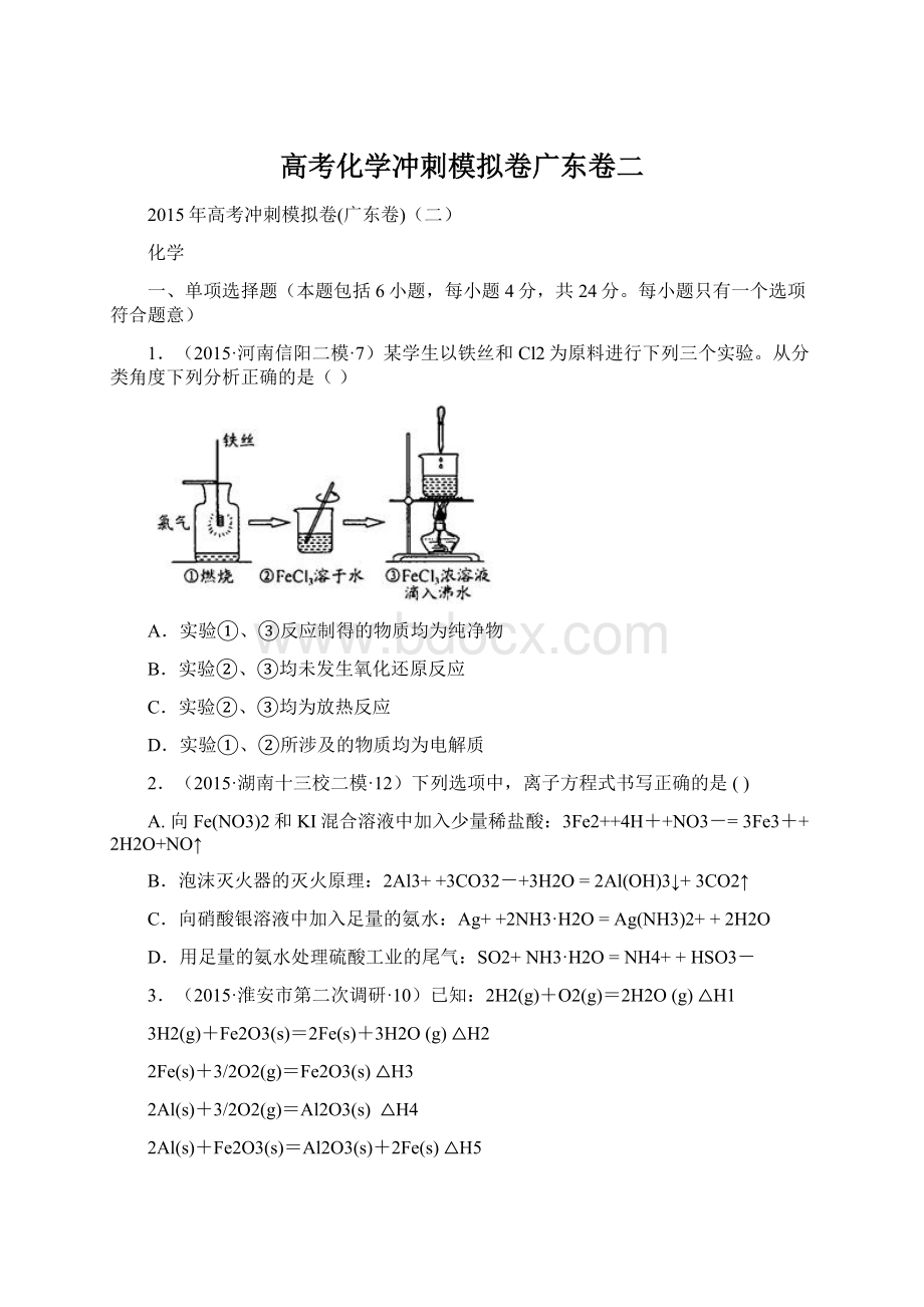 高考化学冲刺模拟卷广东卷二.docx