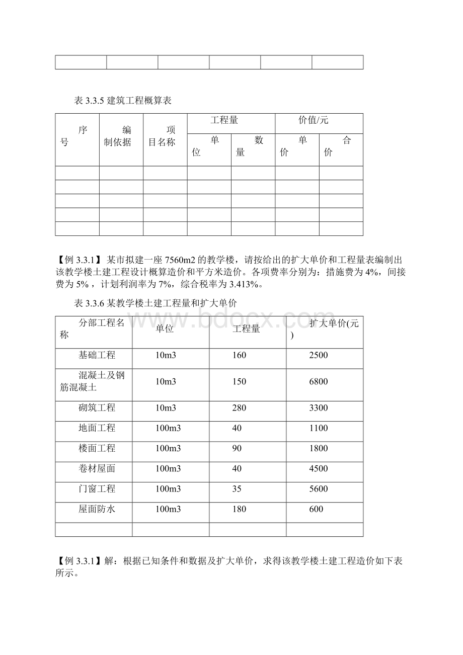 工程设计概算的编制的习题.docx_第3页