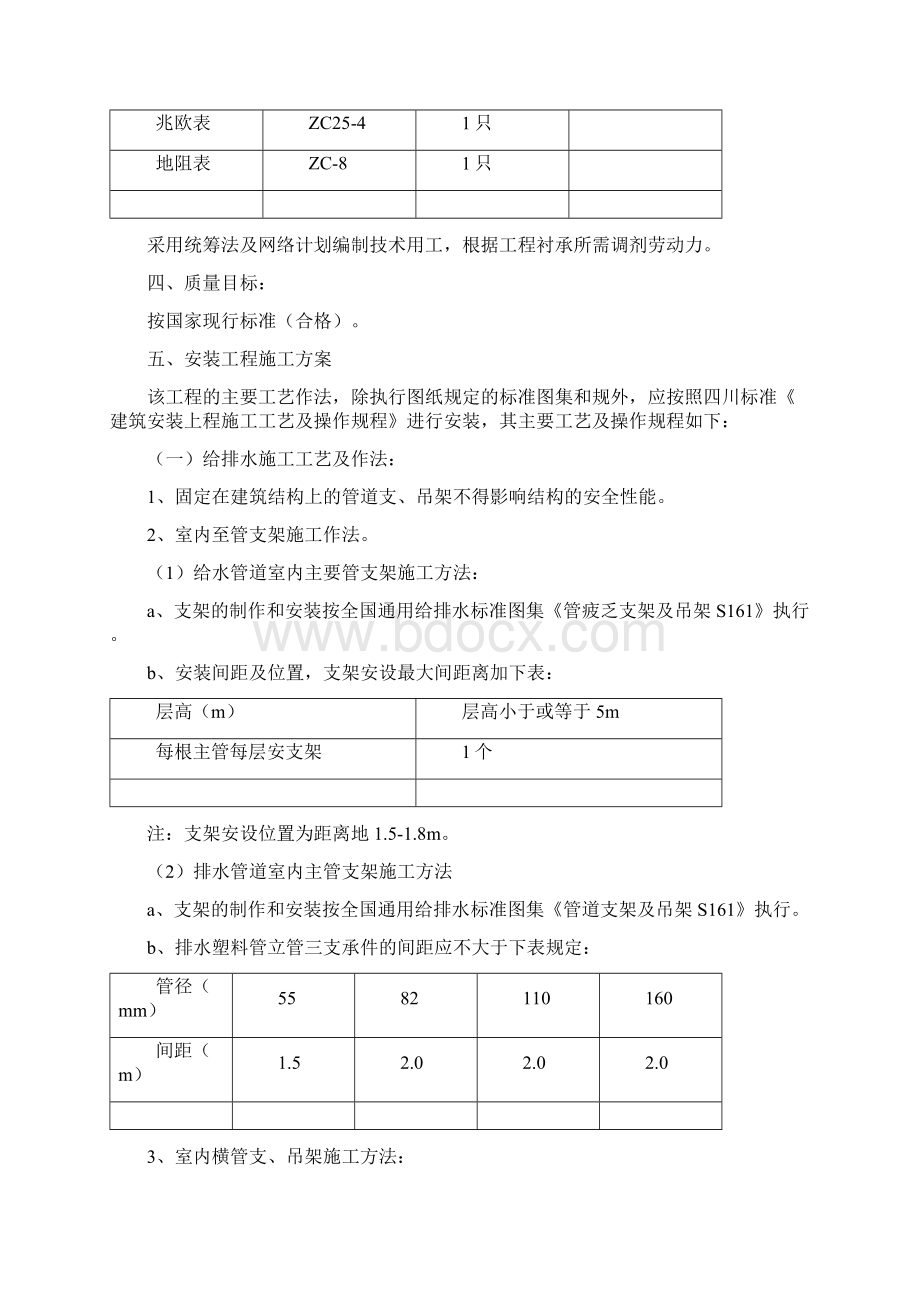 号厂房工程电气给排水施工组织设计陪标2文档格式.docx_第3页