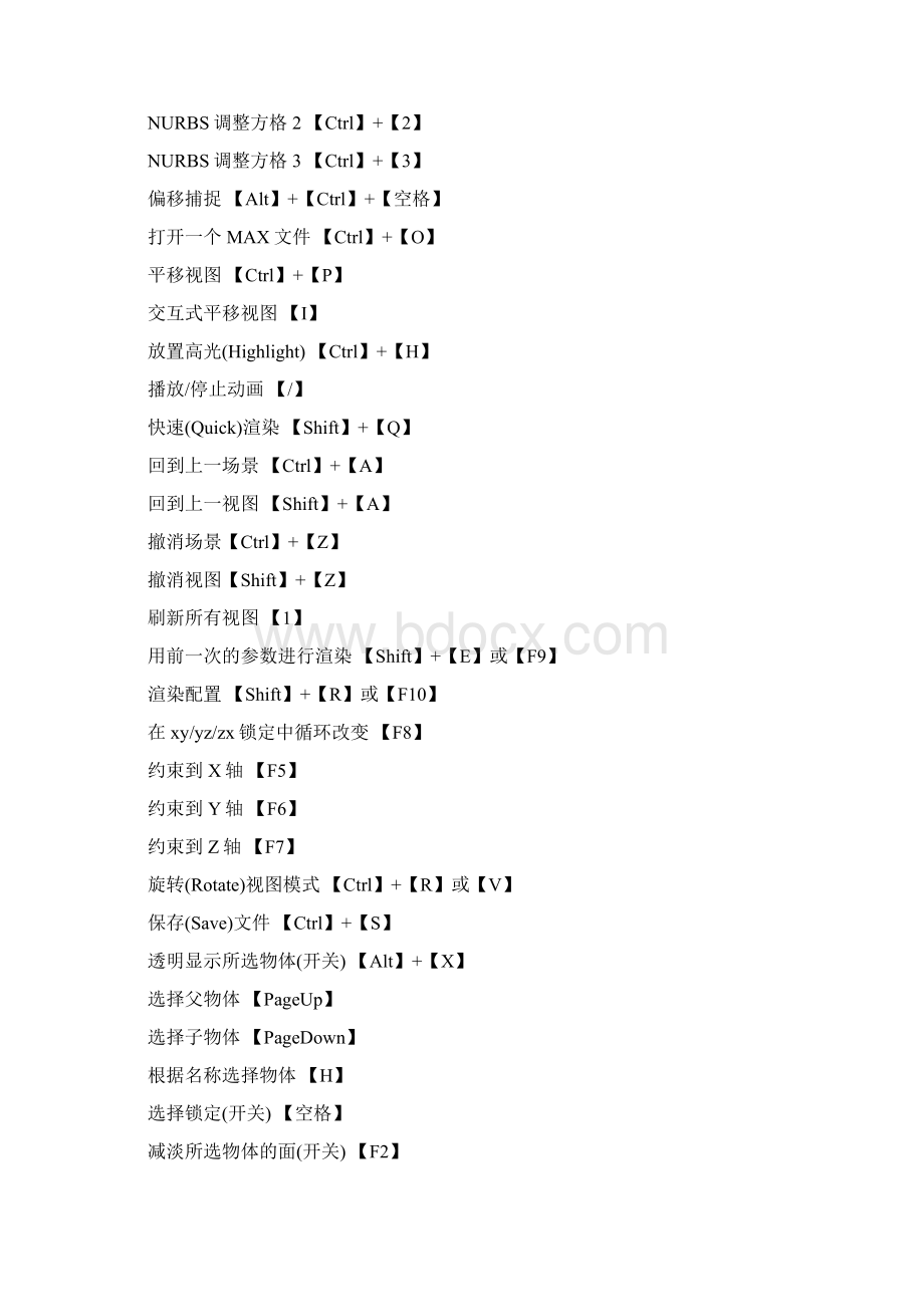 3DMAXS快捷键大全.docx_第3页